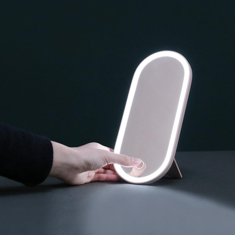 Led table contains cosmetic mirror