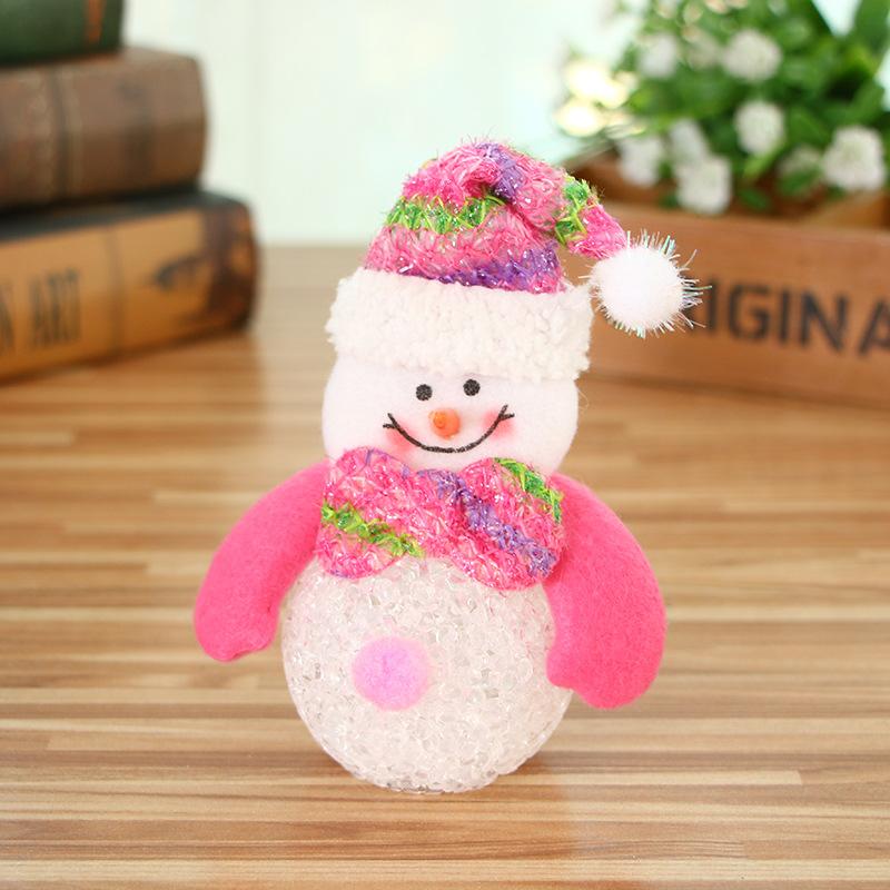 Christmas decorations light with light Snowman Nightlight rice crystal Snowman Christmas tree ornament ornaments