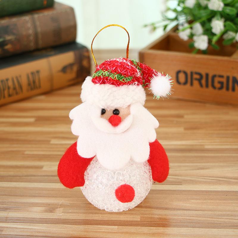 Christmas decorations light with light Snowman Nightlight rice crystal Snowman Christmas tree ornament ornaments