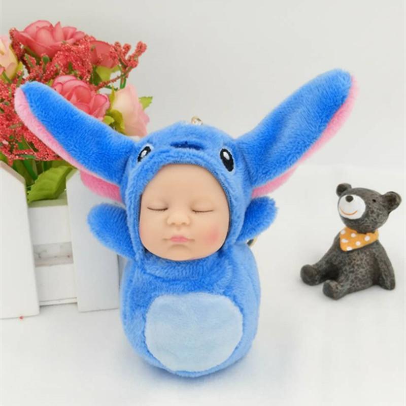 The factory sells sleeping dolls, plush toys, sleeping baby keys, small pendants, creative gifts dolls
