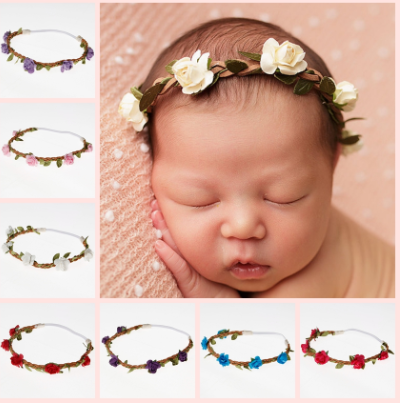 Children's woven rose hair band