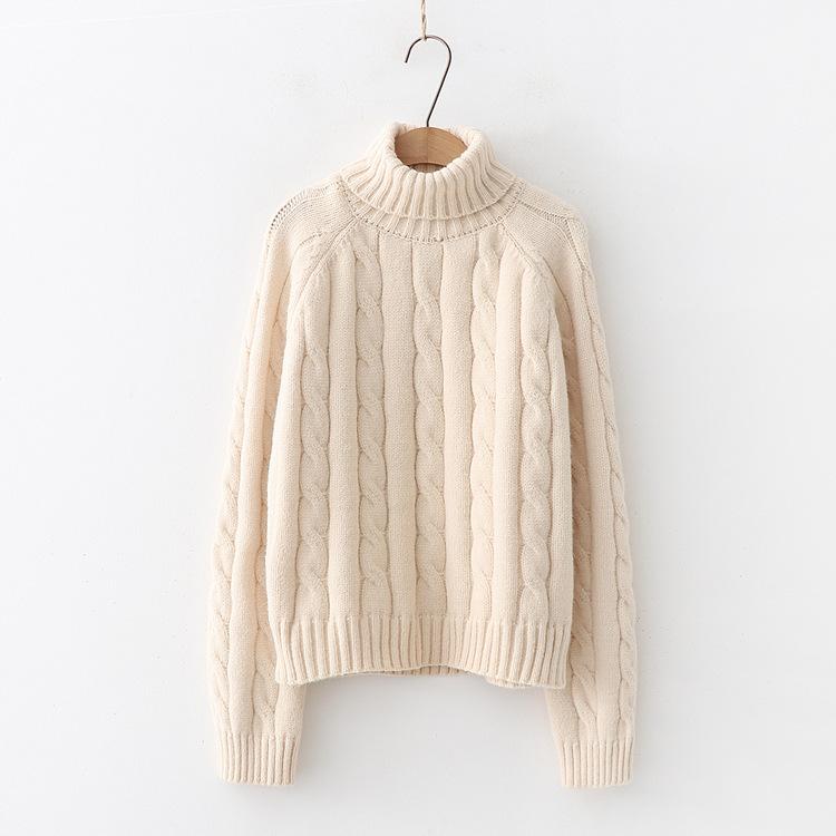 High collar bottoming sweater