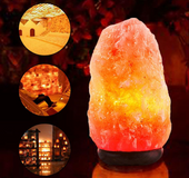 Crystal salt lamp socket lamp creative decoration gift rose salt lamp night light bedside lamp