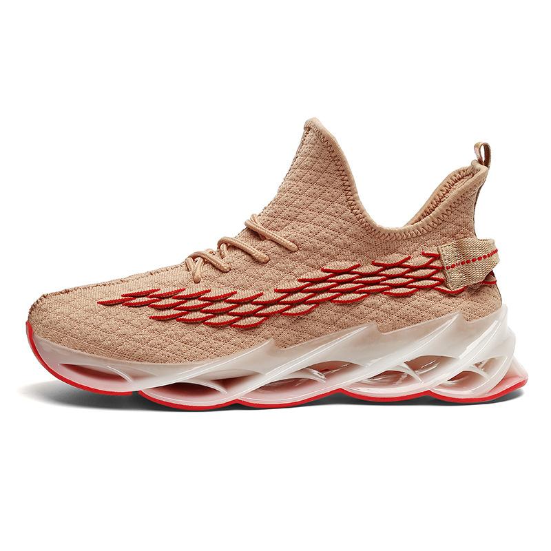 Flying woven wild thick bottom increased sports white shoes casual shoes