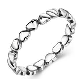 Anillo de plata de ley 925 con corazón