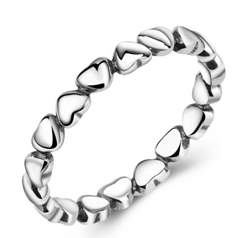Anillo de plata de ley 925 con corazón