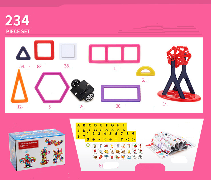 Magnetic piece building blocks