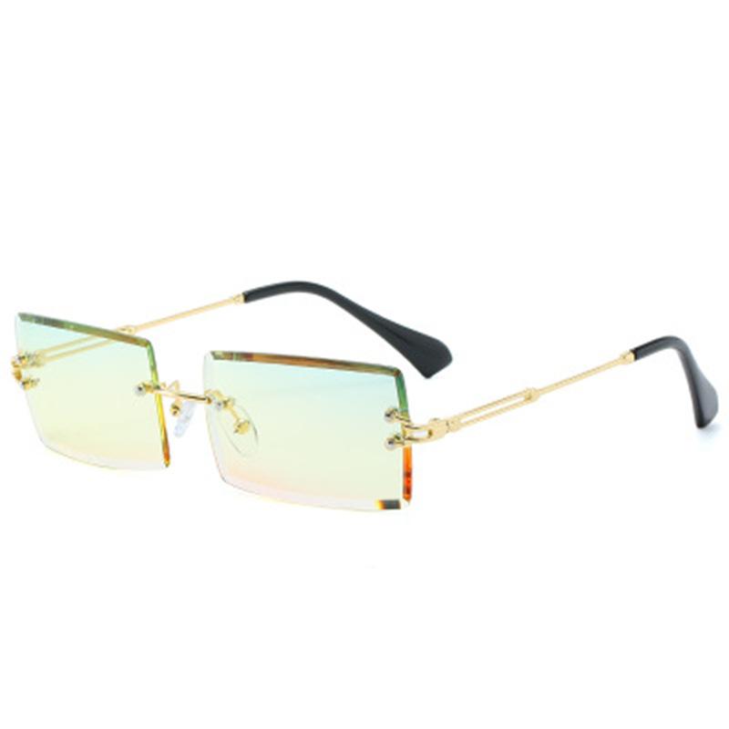 Rimless Rectangle Sunglasses Square