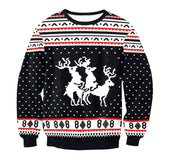 UGLY CHRISTMAS SWEATER Vacation Santa Elf Funny Womens Men Sweaters Tops Autumn Winter Clothing
