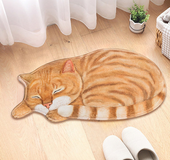 Cartoon cat floor mat bathroom bathroom kitchen absorbent anti-slip mat door mat foyer bedroom carpet without lint