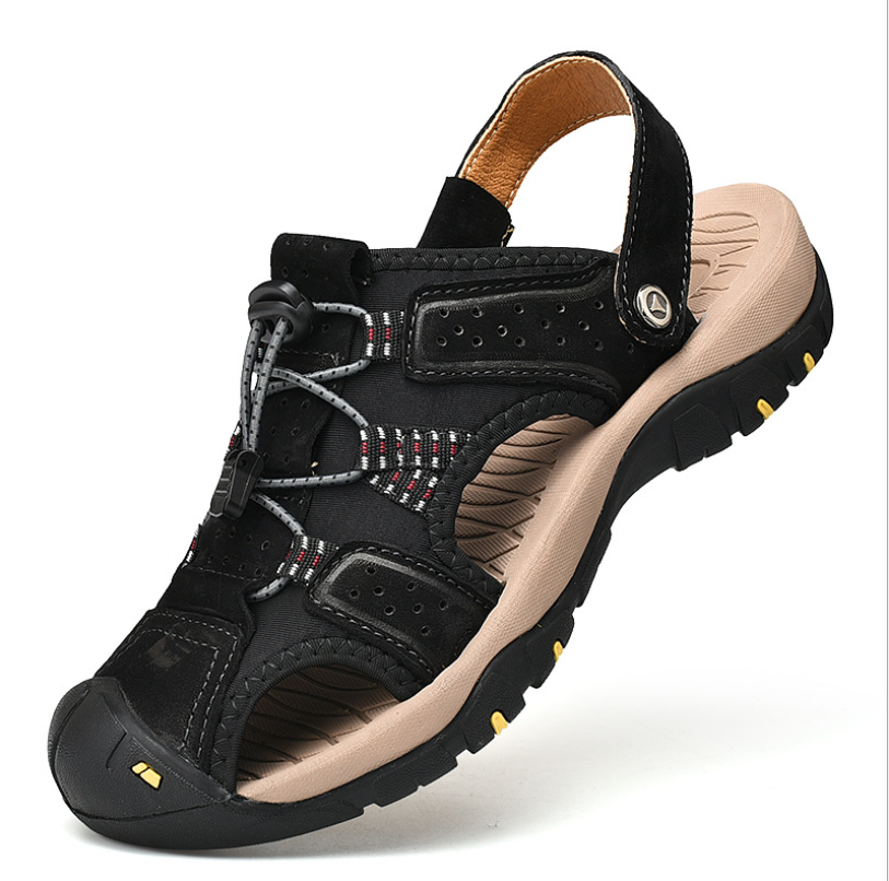 Cross-border large size men's shoes 2020 summer Baotou defense Outdoor sandals men's 38 yards 47 Korean version of dual-use beach shoes