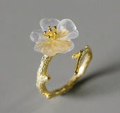 Creative flower branch  ring