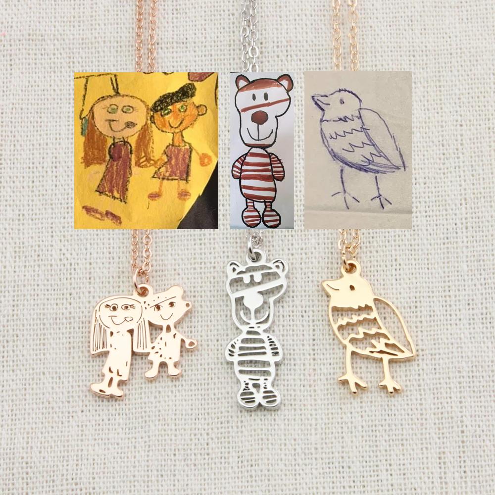 Custom children's painting necklace