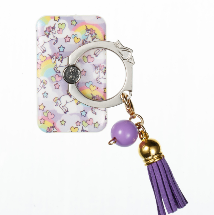 Paste creative lazy tassels metal painted finger ring bracket mobile phone