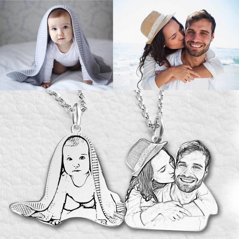 Photo Engraved Tag Necklace