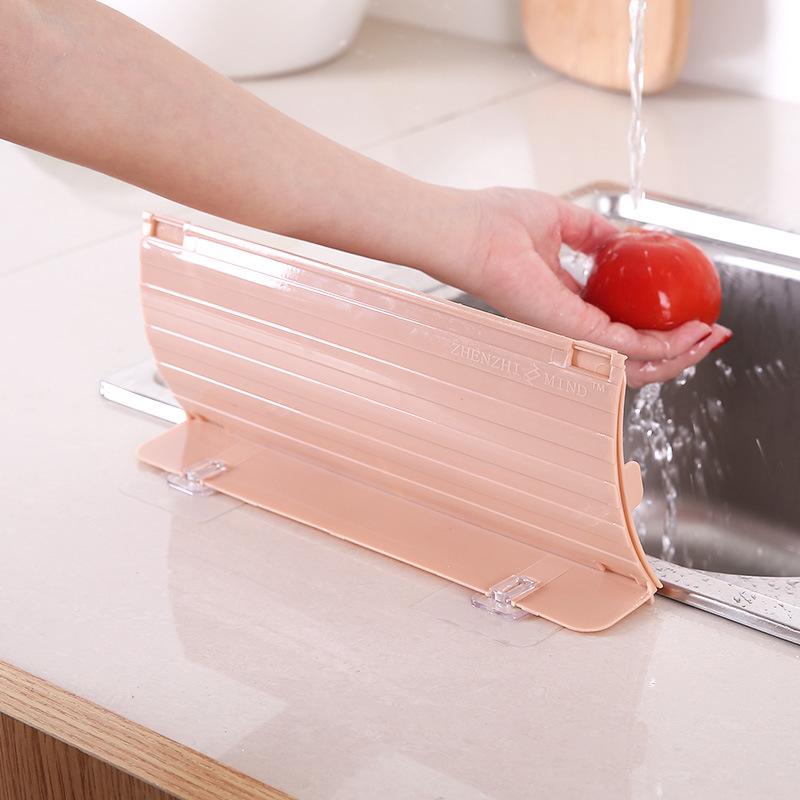 Home kitchen sink flaps Creative retractable sink splash guards