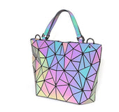 Geometric Luminous Purse And Handbag