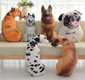 3D simulation of curved shar dog plush cushions office nap washable plush toy dog group