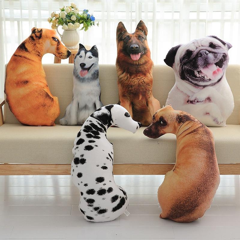 3D simulation of curved shar dog plush cushions office nap washable plush toy dog group