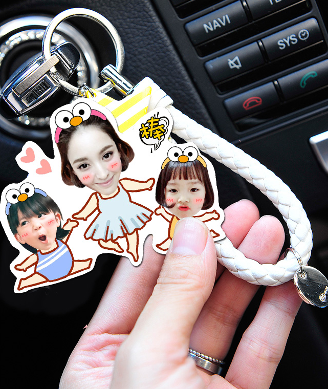 Custom creative car keychain photo key