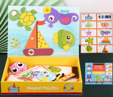Magnetic stickers puzzle children's educational toys