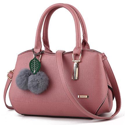 2020 new fashion handbags handbags leather bag and hang the hair ball single shoulder bag