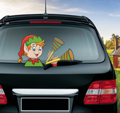 Christmas windshield stickers Santa Claus nice window stickers car wiper sticker featured gift