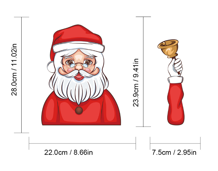 Christmas windshield stickers Santa Claus nice window stickers car wiper sticker featured gift
