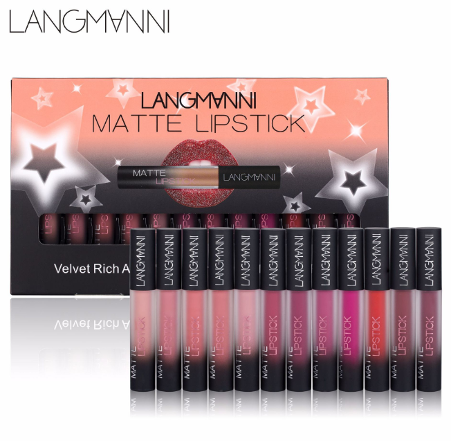 Makeup 12pcs / lot matte Lipstick Waterproof