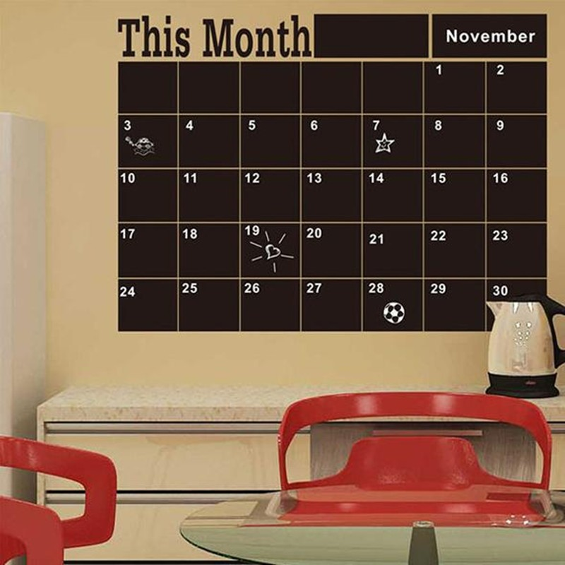 Monthly Calendar Chalk Board