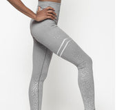 Hot stamping yoga pants high waist stretch fitness hips slim leggings