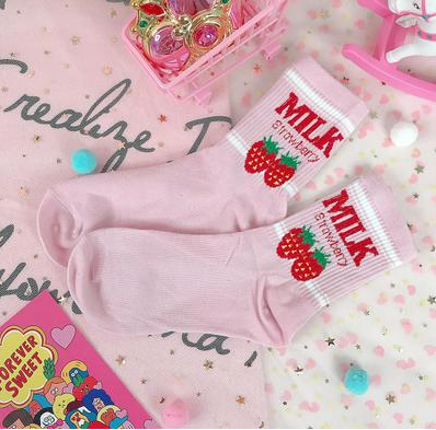 Girl strawberry dreamy beautiful girl moon socks