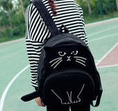 New funny cat canvas backpack casual female backpack