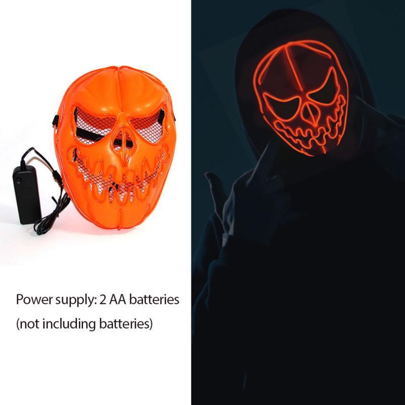 Halloween glowing mask with pumpkin head