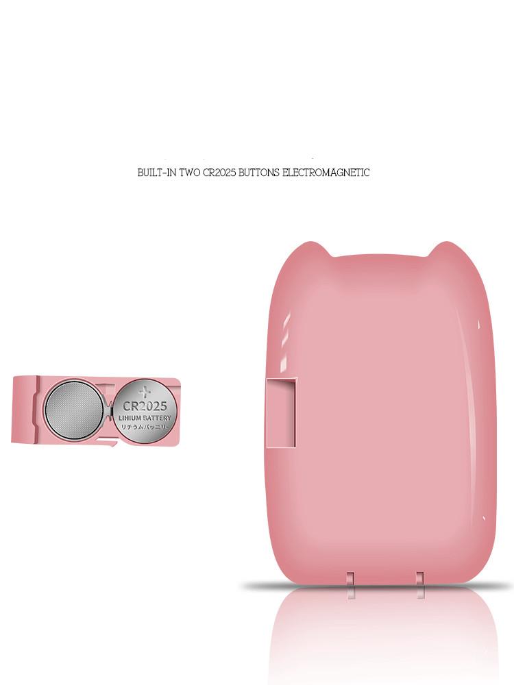 Led collapsible pink cat makeup mirror