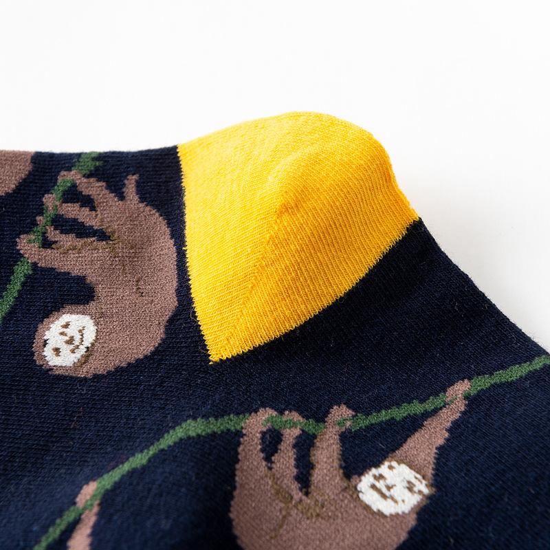 Geometric stockings, contrast color men's cotton socks