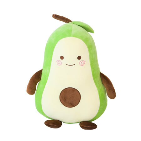 Avocado Plush Doll girl sleeping on big pillow