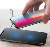 Cargador Inalámbrico De Doble Bobina Soporte Para Pantalla Android