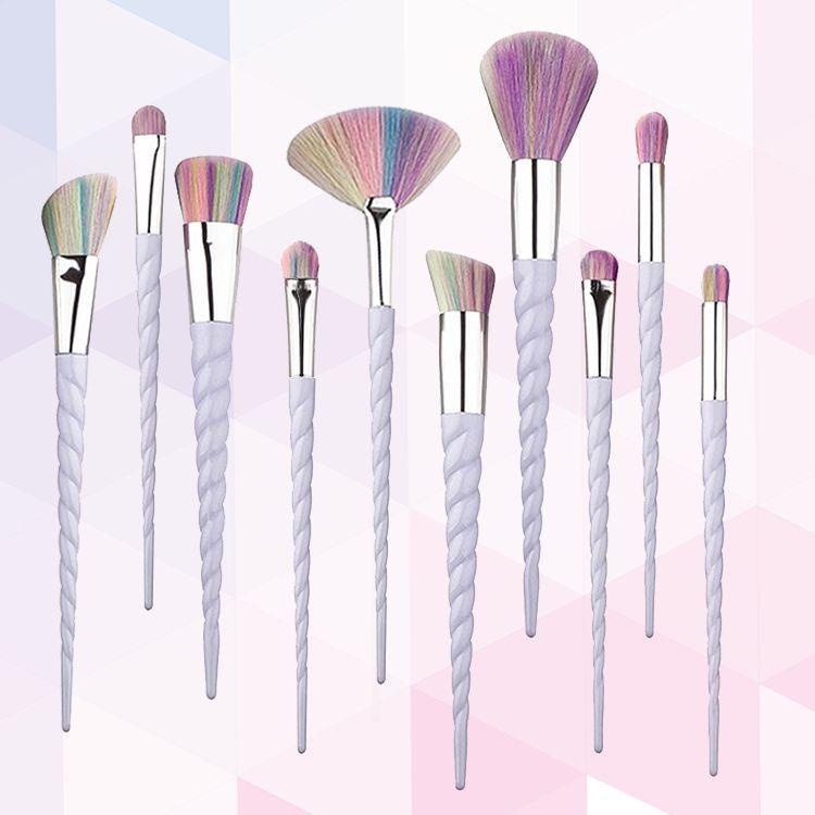 10 seven color spiral pattern make-up brush