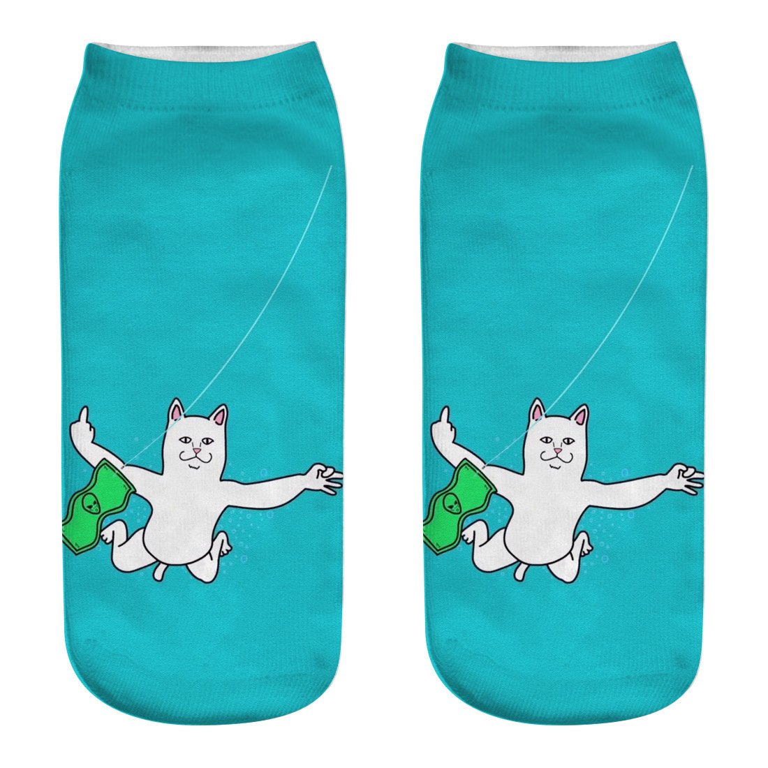 Funny Kawaii Elastic Pink Socks