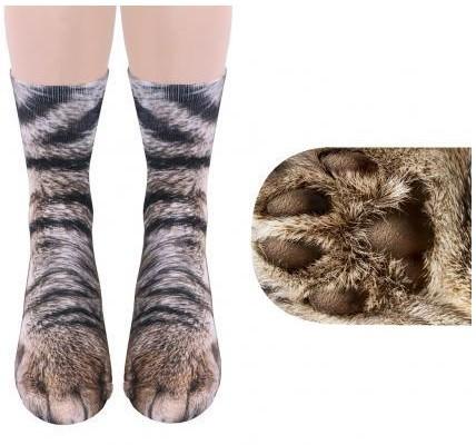 Unisex Adult Animal Paw Crew Socks