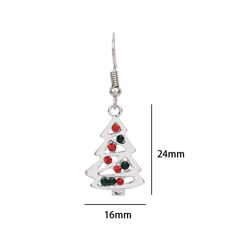 Christmas tree pendant earrings
