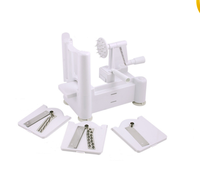Multi-function three-in-one hand-rotating push-type vegetable cutter shredder potato cutter
