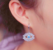Evil eye earrings