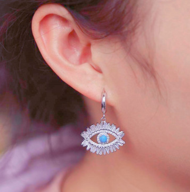 Evil eye earrings