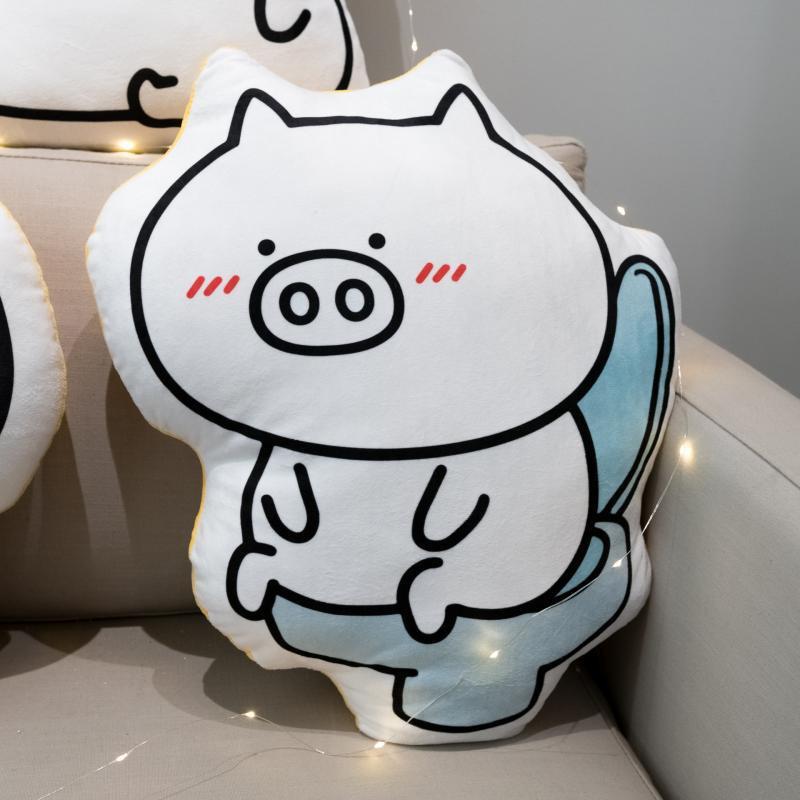 Odd magic pig cartoon pillow