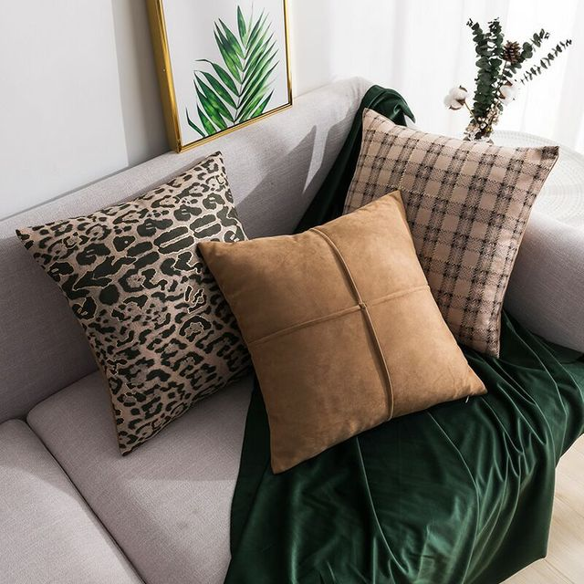 Retro solid color pillowcase