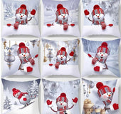 Christmas Snowman Series Peach Soul Pillow Case