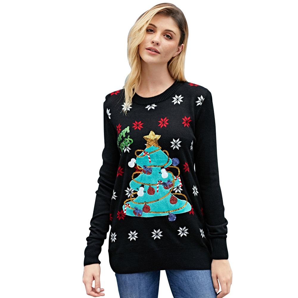 Christmas tree pullover knit sweater