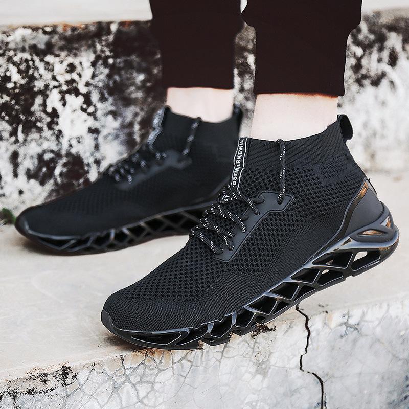 2020 explosion models men's flying weaving mesh shoes sports shoes outdoor running shoes tide men low help shoes